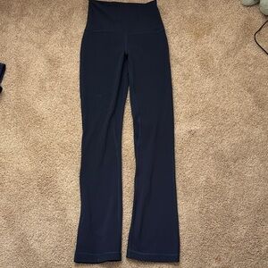 lululemon athletica navy blue little flared pants barley worn